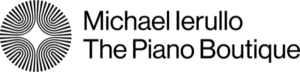 Black and white logo for Michael Ierullo's The Piano Boutique